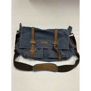 Gearonic Brand Messenger Bag Denim & Leather